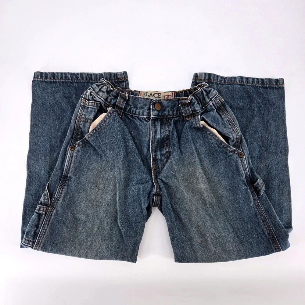The Children's Place Carpenter Jeans Boys Size 6 Denim Y2K Wide Leg Vintage